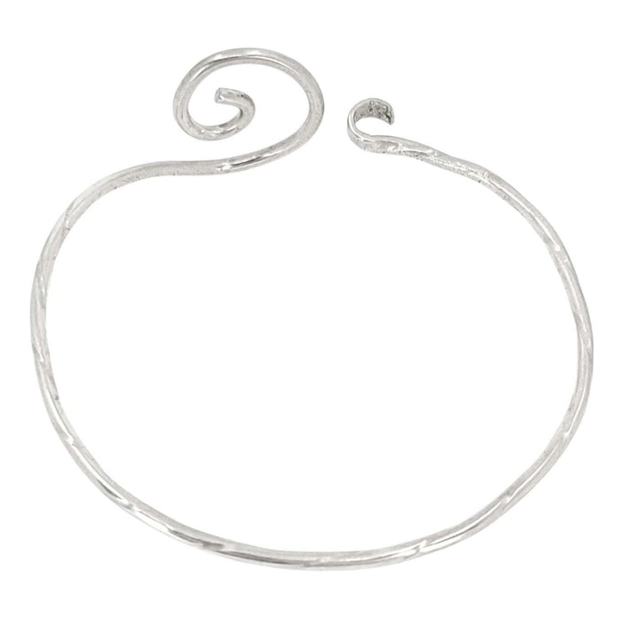 Bracelet - Flat Spiral Latching Bangle (Sterling Silver) by imakecutestuff