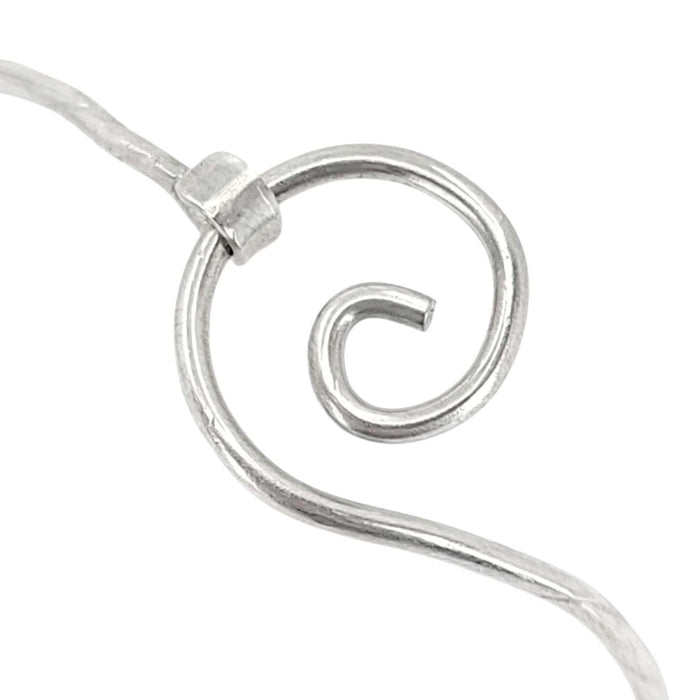 Bracelet - Flat Spiral Latching Bangle (Sterling Silver) by imakecutestuff