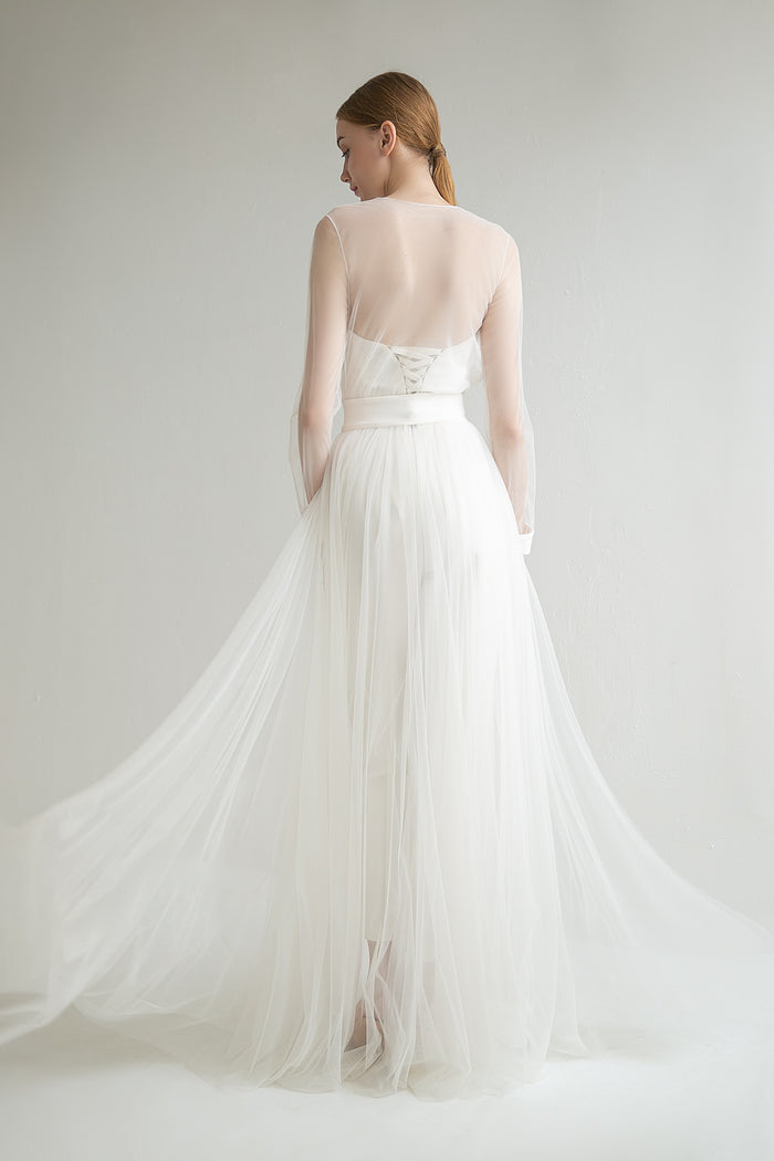 Bridal Cape With Long Sleeves Donna