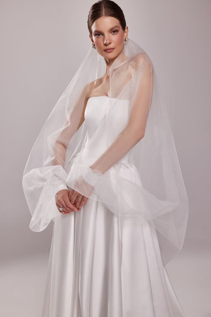 Bridal Tulle Cape Veil Tessa