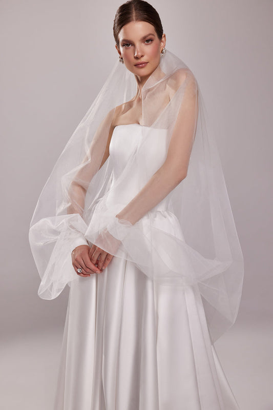 Bridal Tulle Cape Veil Tessa