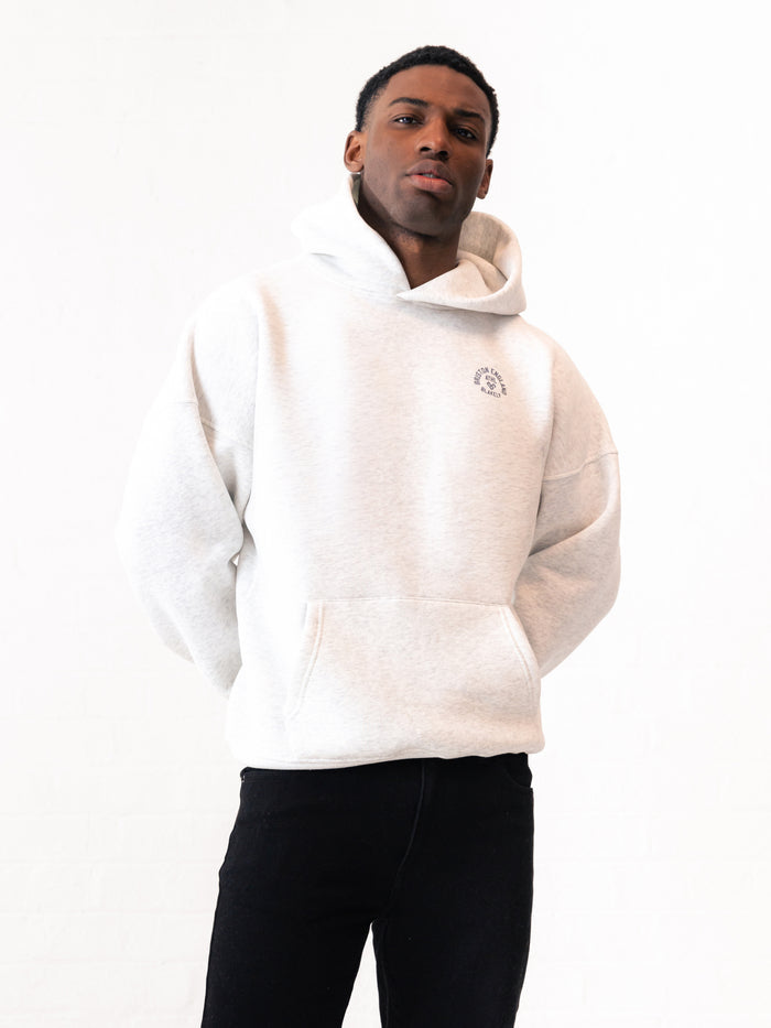 Briston Relaxed Hoodie - Marl White