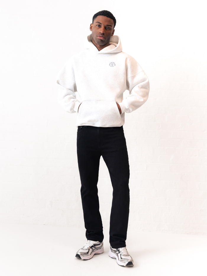 Briston Relaxed Hoodie - Marl White