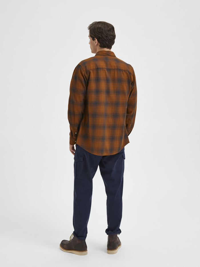 Brown Check Full Sleeves Shirt