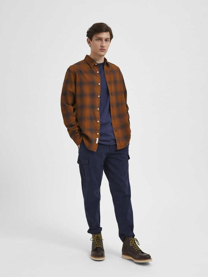 Brown Check Full Sleeves Shirt