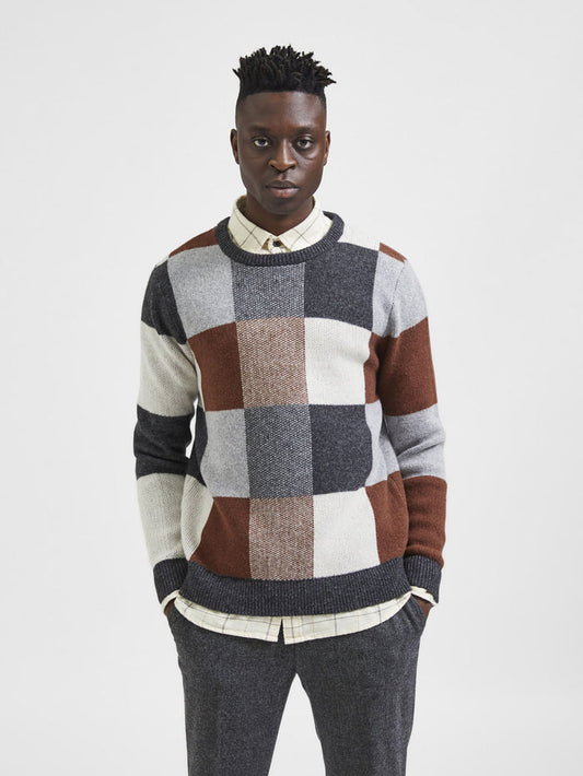 Brown Check Pullover
