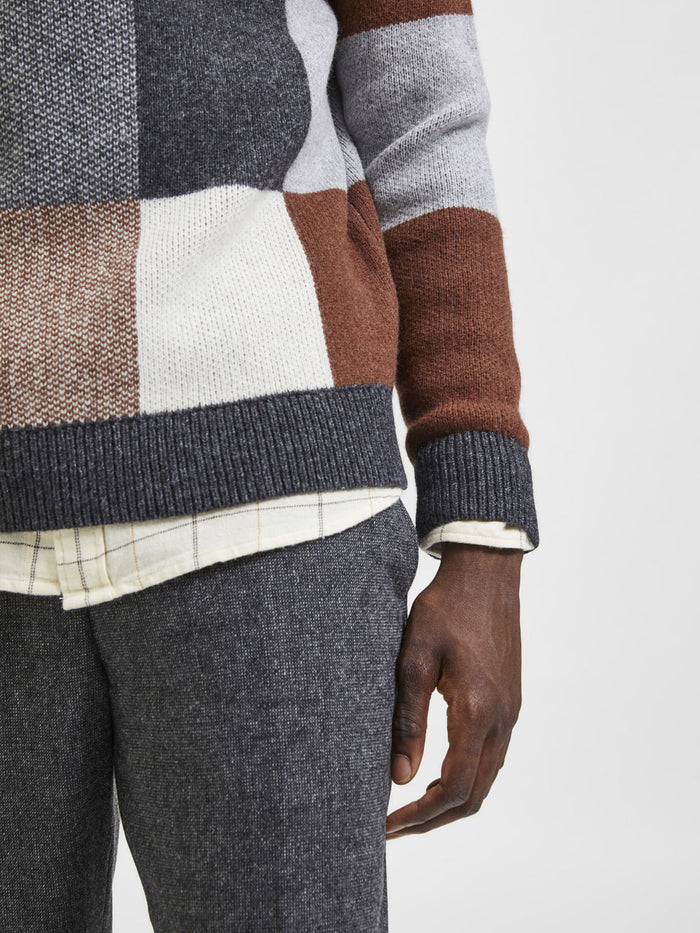Brown Check Pullover