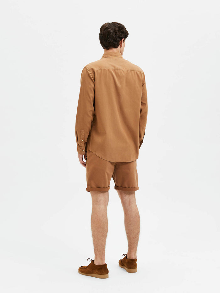 Brown Linen Full Sleeves Shirt