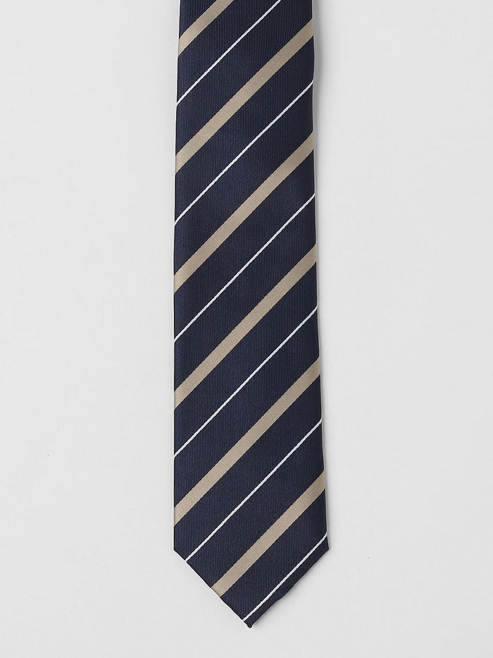 Brown Striped Formal Tie