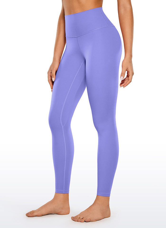 CRZ YOGA Women's Yoga High Rise Brushed Nakedfeel Leggings 28'' Dark Lavender Purple
