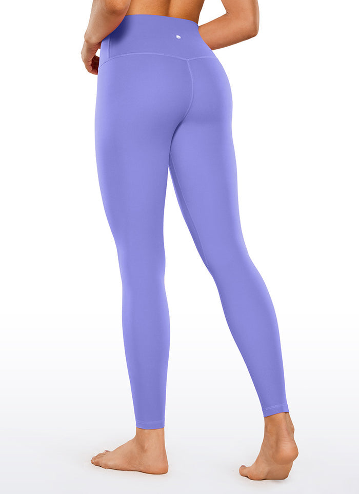 CRZ YOGA Women's Yoga High Rise Brushed Nakedfeel Leggings 28'' Dark Lavender Purple
