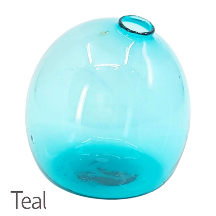 KBA02TL $30 - Teal Glass Alchemy Bud Vase