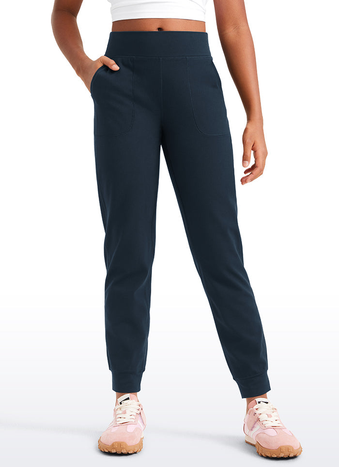 CRZ YOGA Butterlift Girls Joggers with Pockets Running Pants Twilight Blue