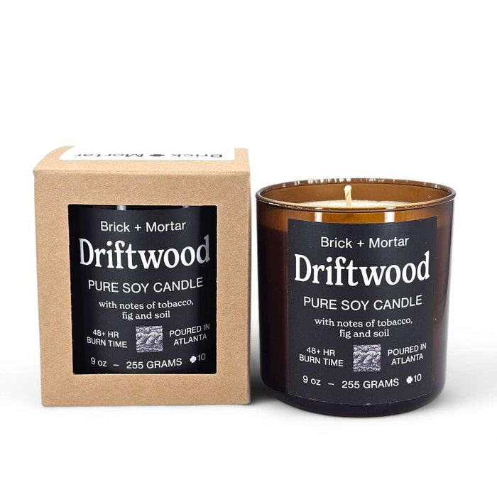 Candle 9oz - Driftwood by Brick + Mortar