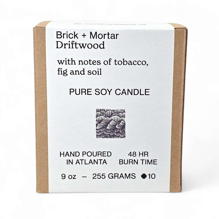 Candle 9oz - Driftwood by Brick + Mortar