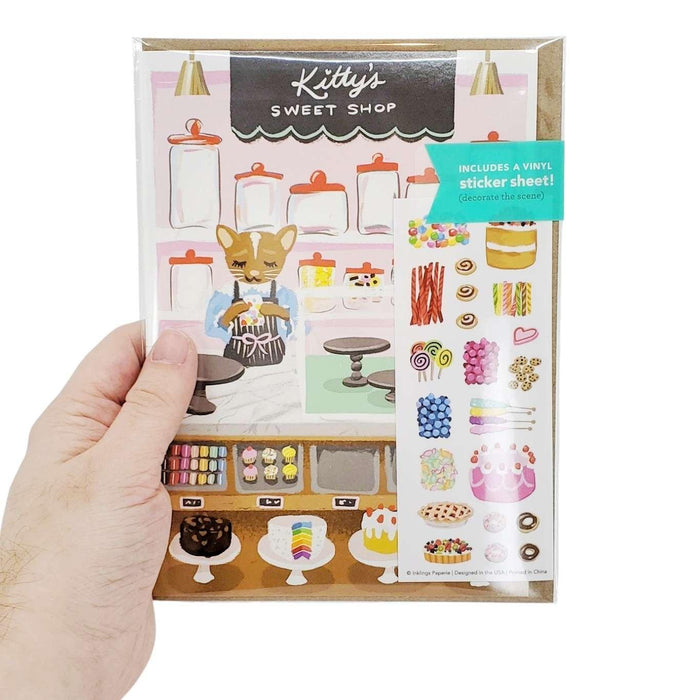 Card - All Occasion - Sweet Shop Sticker Scene by Inklings Paperie