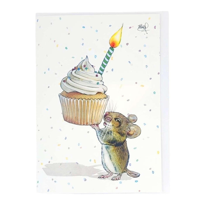Card - Birthday - Cupcake Mouse (Uplifting Birthday) by Shawn Braley
