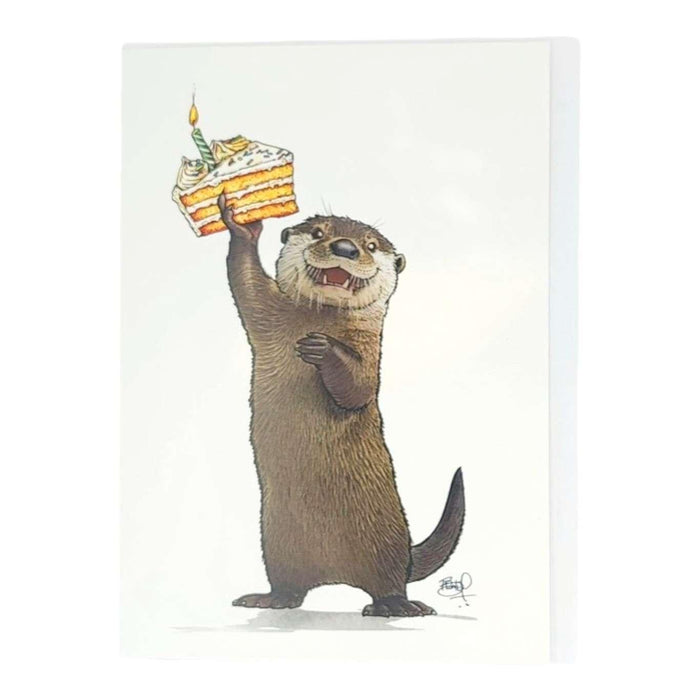Card - Birthday - Otter Cake (Hoist) by Shawn Braley