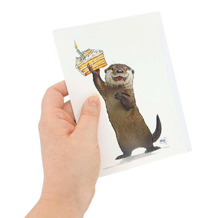 Card - Birthday - Otter Cake (Hoist) by Shawn Braley