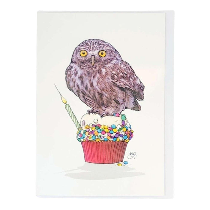 Card - Birthday - Owl Perch (Older and Wiser) by Shawn Braley