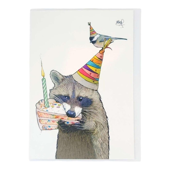 Card - Birthday - Raccoon Chomp (Birthday Bite) by Shawn Braley