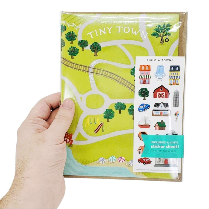 Card - Birthday - Tiny Town Sticker Scene by Inklings Paperie