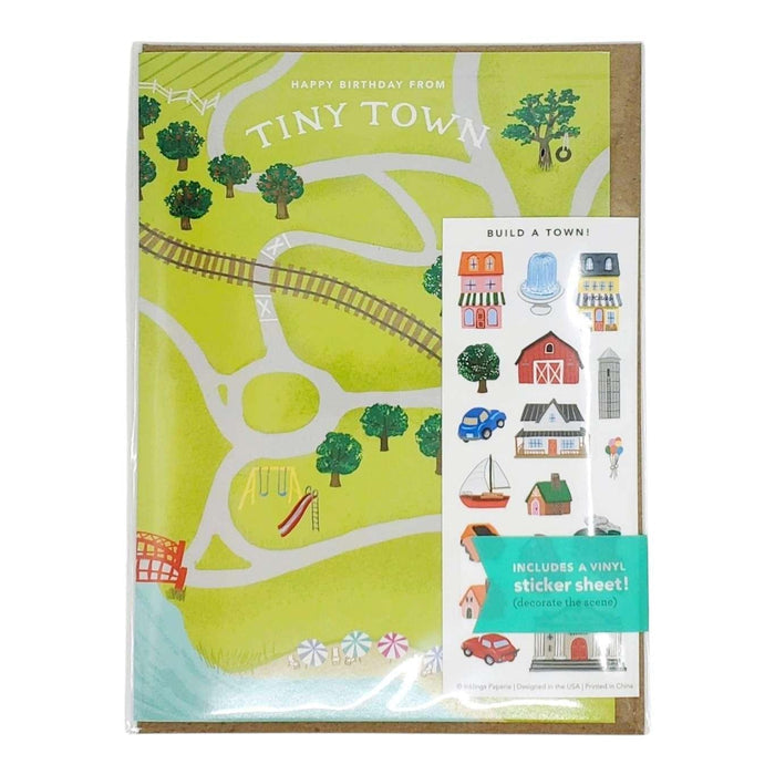 Card - Birthday - Tiny Town Sticker Scene by Inklings Paperie