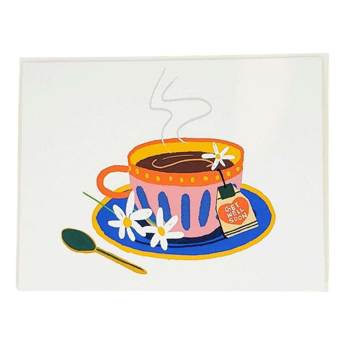 Card - Get Well - Cup of Tea (Get Well Soon) by Kayan Pepper Co.