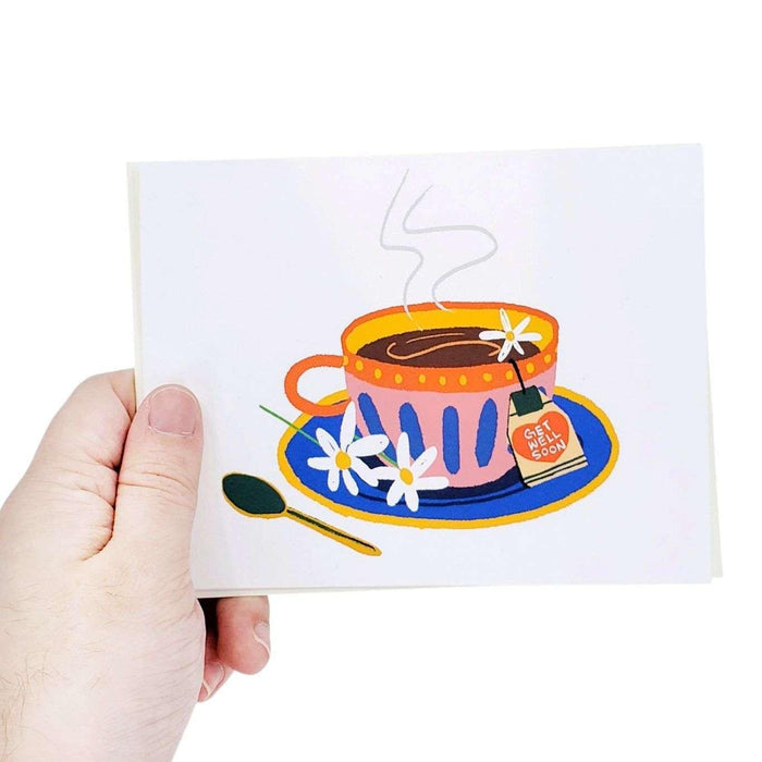 Card - Get Well - Cup of Tea (Get Well Soon) by Kayan Pepper Co.
