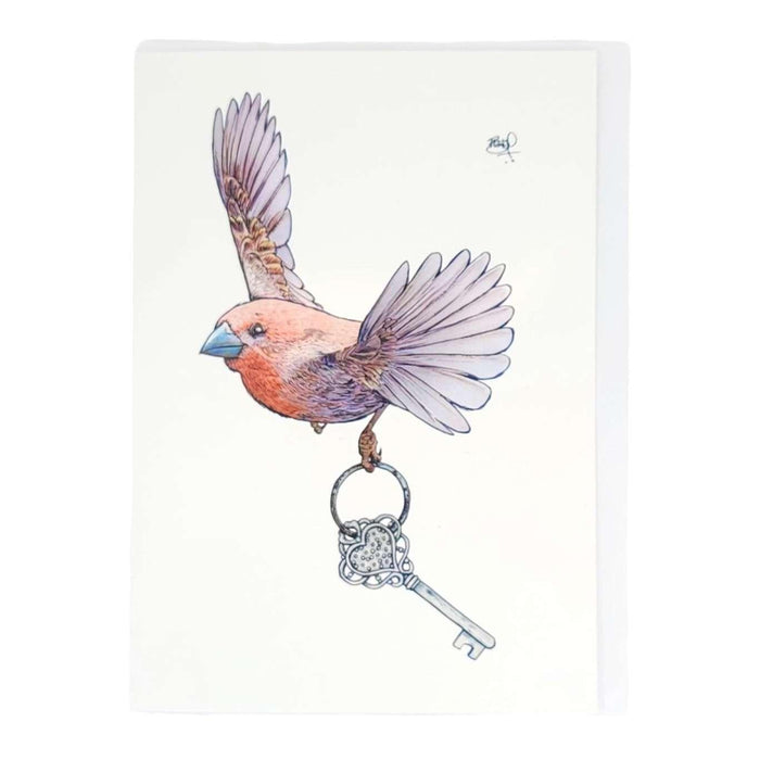 Card - Love & Friends - Bird with Key (Key To Your Heart) by Shawn Braley