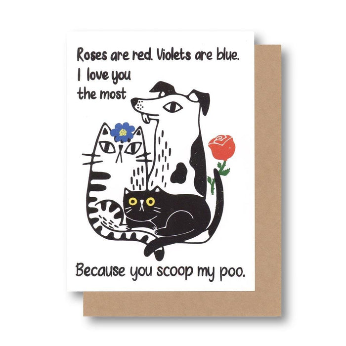 Card - Love & Friends - Roses Are Red (Pets) by Shang Daili