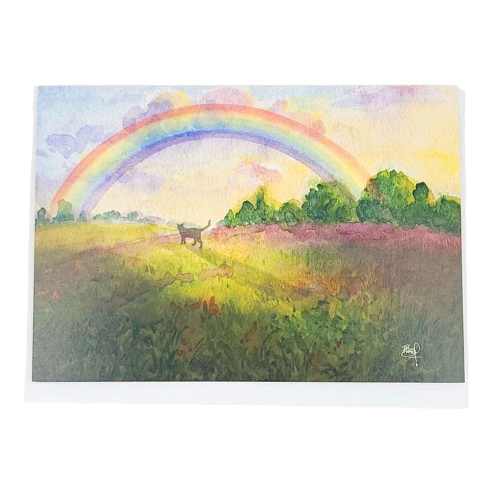 Card - Sympathy - Rainbow Bridge Kitties (Cat) by Shawn Braley