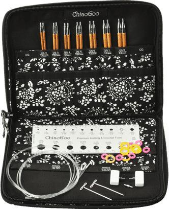 Chiaogoo Spin Large 5" Bamboo Circular Interchangeable Needle Set-Needles-Chiaogoo-Alpaca Direct