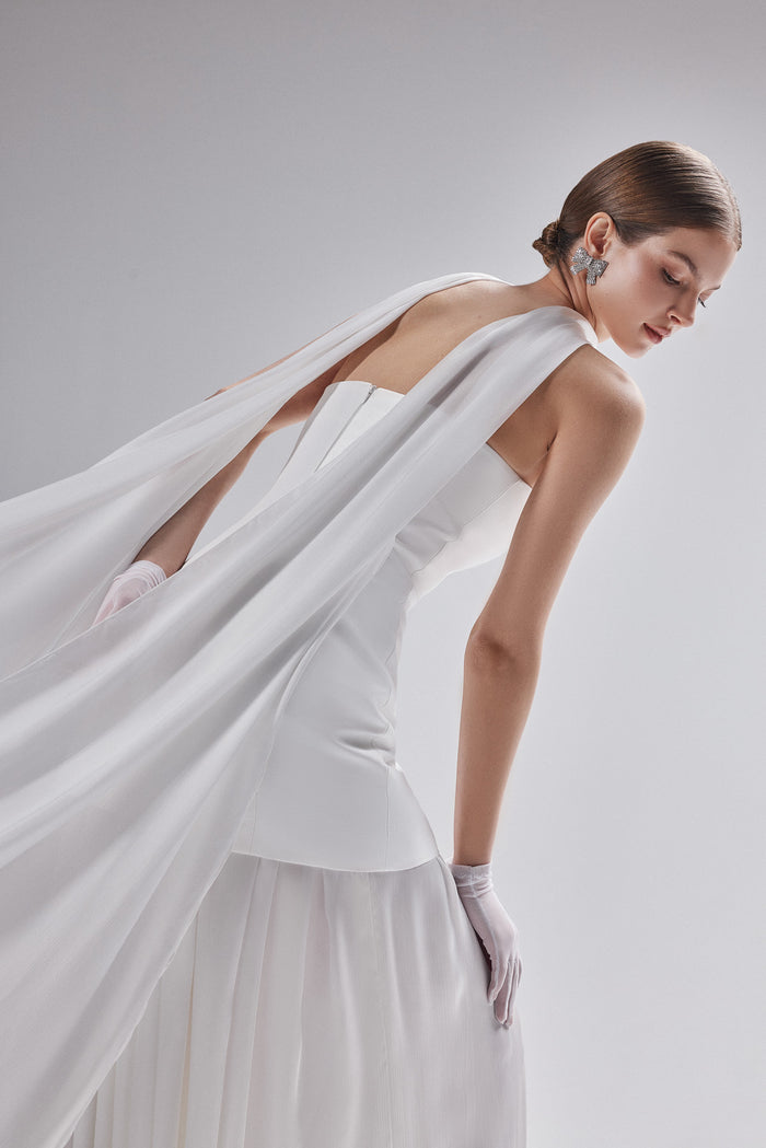 Chiffon Bridal Scarf | Bridal Shawl