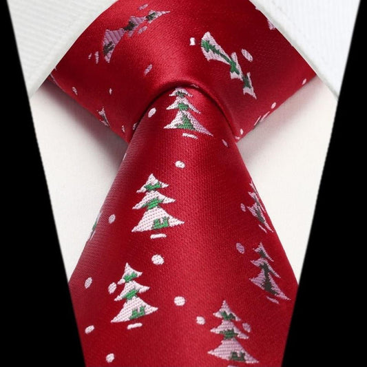 Christmas Tie Handkerchief Set - B-2 RED