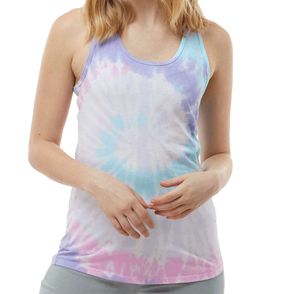 Colortone Women's Tie-Dyed Racerback Tank Top