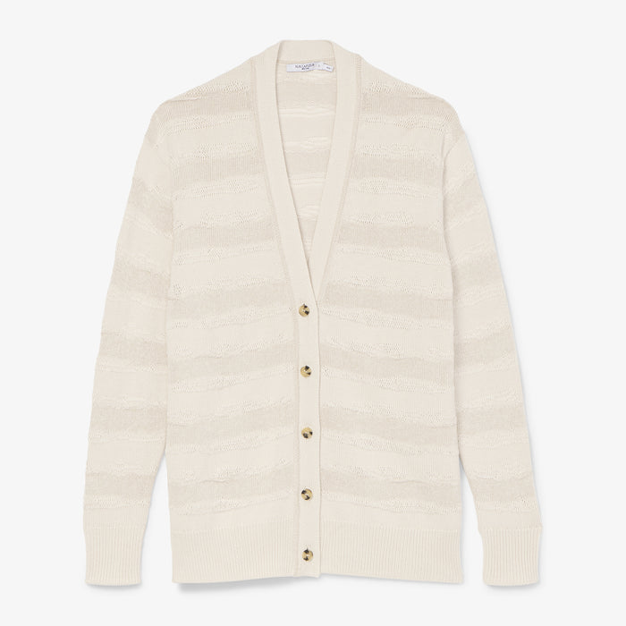 packshot image of the cookie cardigan in moonbeam