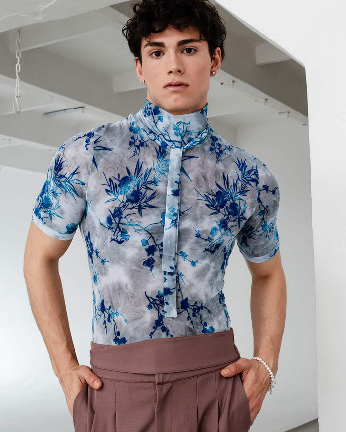 XS / Blue/Print