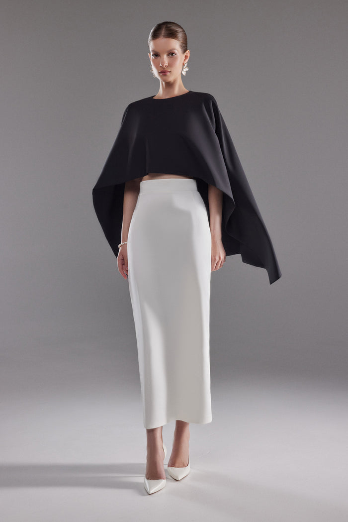 Crepe Bridal Cape Ell | Ivory Bridal Cover Up | Wedding Dress Topper