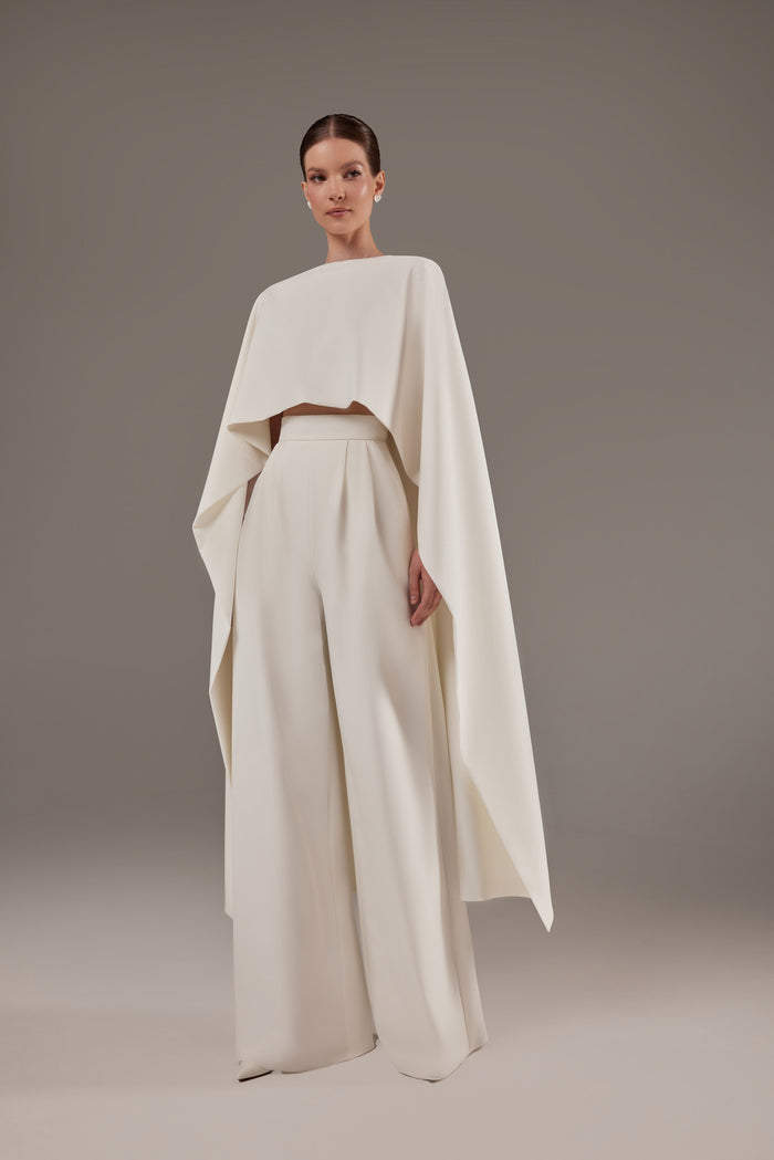 Crepe Bridal Cape Gera