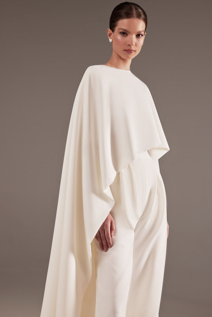 Crepe Bridal Cape Gera