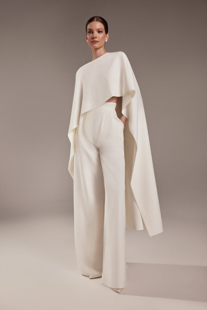Crepe Bridal Cape Gera