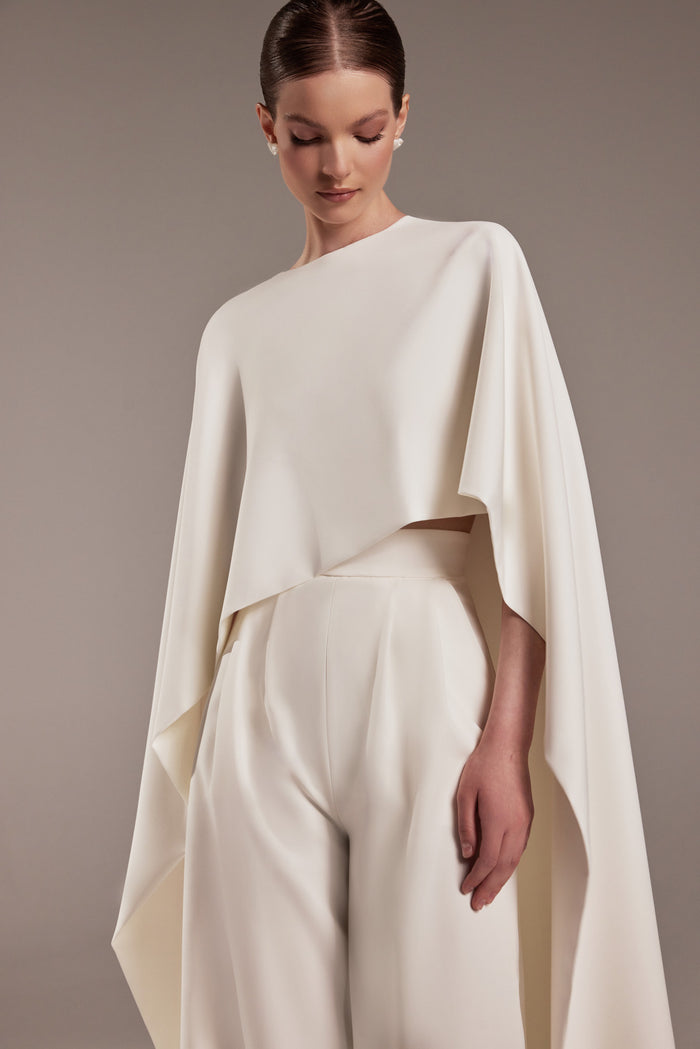 Crepe Bridal Cape Gera