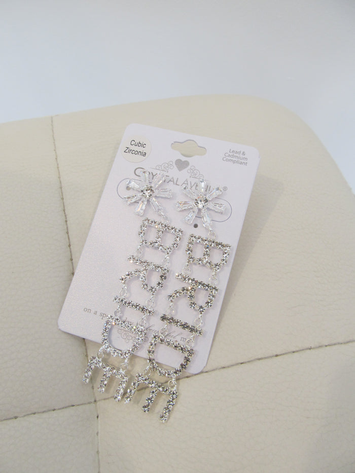 Cubic Zirconia Bride Earrings