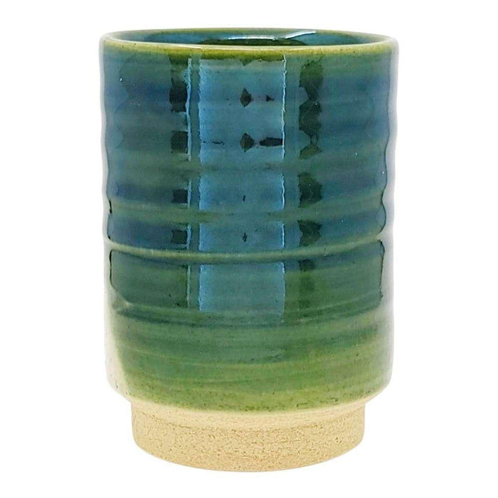 Cup - Large Green Seto-Yaki Oribe by Asemi Co.