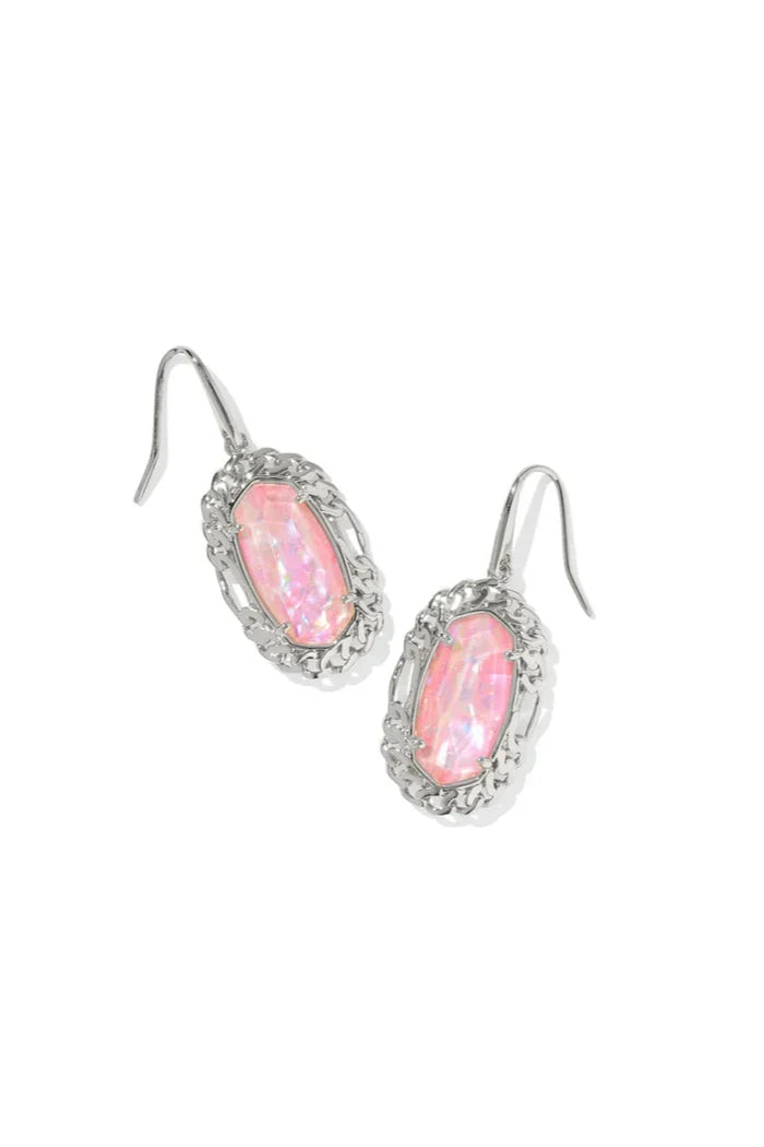 Dani Figaro Frame Drop Earrings Silver