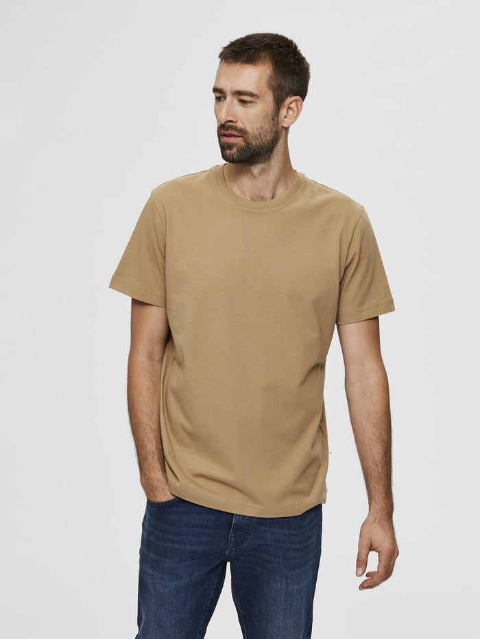 Dark Beige Organic Cotton T-Shirt