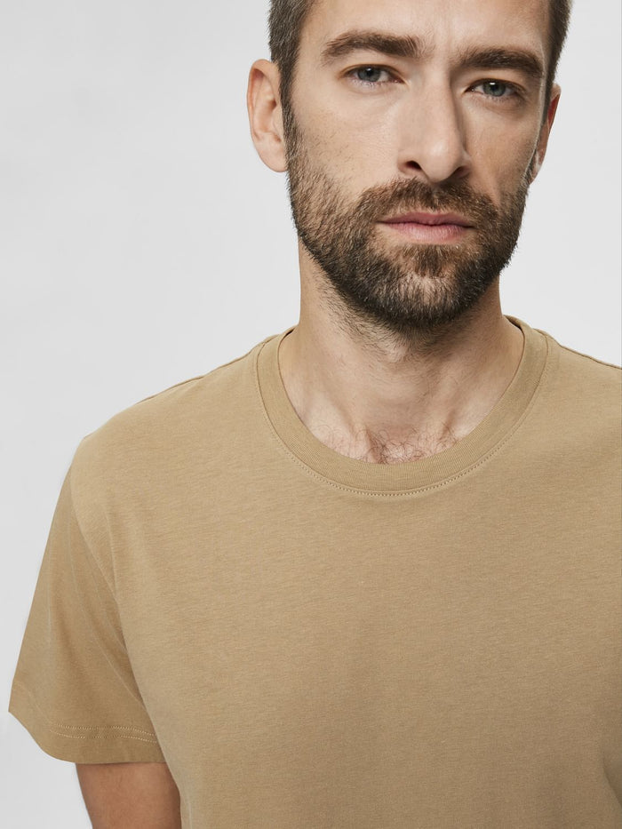 Dark Beige Organic Cotton T-Shirt