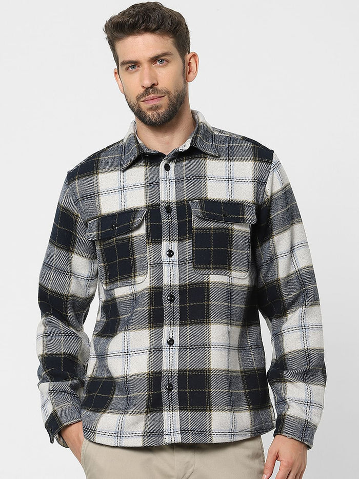 Dark Blue Full Sleeves Overshirt