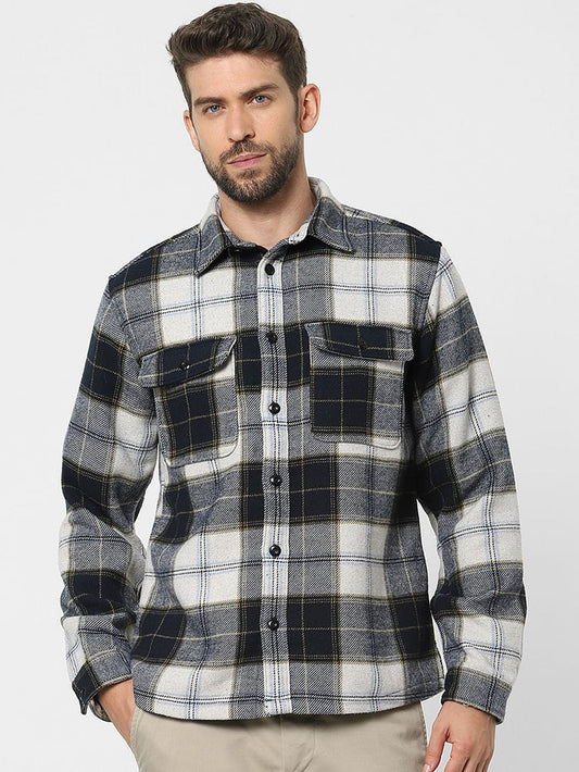 Dark Blue Full Sleeves Overshirt